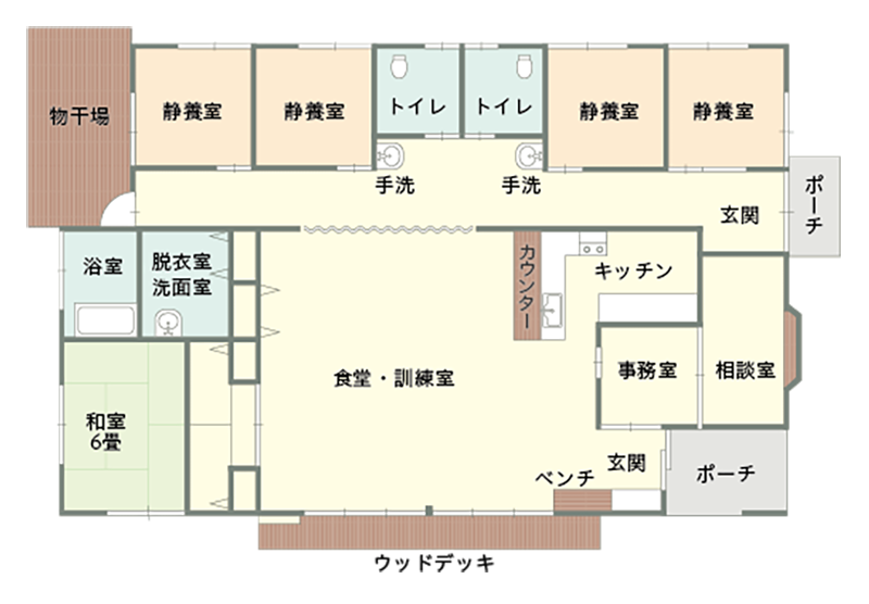 デイサービス 志保の家（しほのいえ）平面図