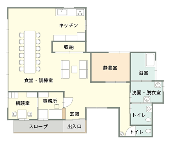 にっこりハウス デイサービス浜田　平面図